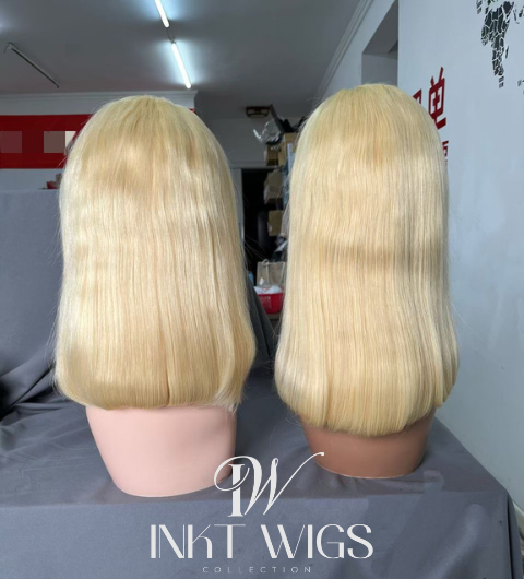 13*4 613 blond color bob wig